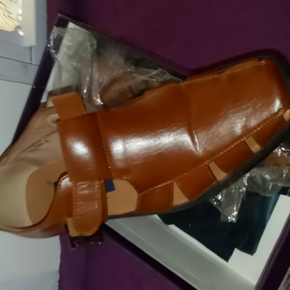 Mens Comfortable Cognac Shoes